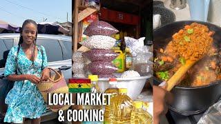 LIVING IN GHANA AS A WOMAN | VISITING OSU, COOKING JOLLOF, LOCAL GHANA MARKET