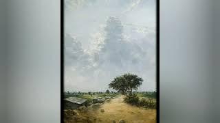 Landscape paintings by Kaustav Mukherjee