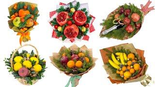 6 идей букет из фруктов на Новый Год // 6 ideas fruit bouquet do it yourself