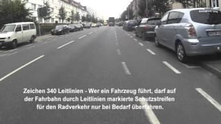 In Rostock Fahrrad fahren - Schutzwege sind keine Radwege!