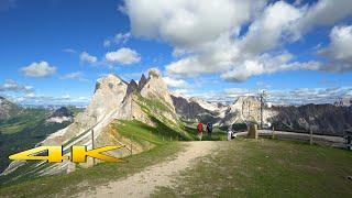 Dolomites Seceda Puez Odle Hike Italy 4K 