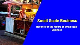 REASONS FOR THE FAILURE OF SMALL SCALE BUSINESSES