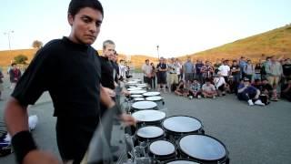 Blue Devils Drum Warm up - Close up