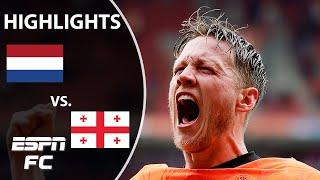 Memphis Depay & Wout Weghorst score for the Netherlands in win vs. Georgia | Highlights | ESPN FC