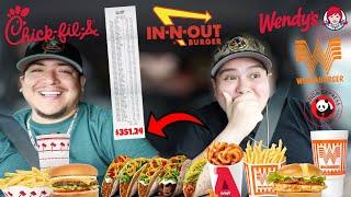 Letting The Person in FRONT of Us DECIDE WHAT We Eat For 24hrs!