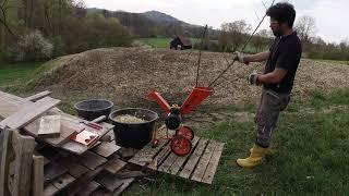 Chipping wood with the FM4DDE Forest Master Electric Wood Chipper