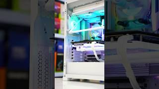 BEST Looking WHITE PC  WATERCOOLED RTX 4090 & Ryzen 9 7950X3D 