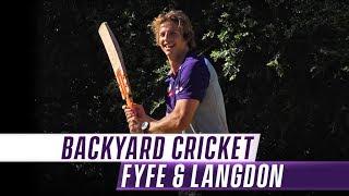 Ed Langdon hit for six by Nat Fyfe - Backyard Cricket