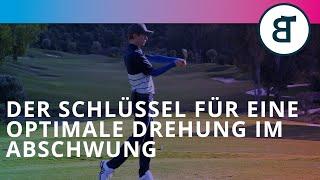 Wie du eine optimale Körperdrehung im Abschwung erlernst | Golfschwung | Golftechnik | Übung |