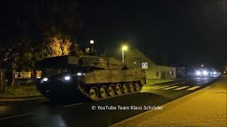 Kampfpanzer dröhnen durch Farsleben- Nachtmarsch Leopard 2