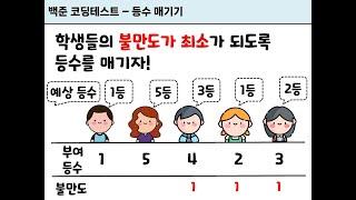 코딩테스트 문제 풀이 - 실버3. 등수 매기기