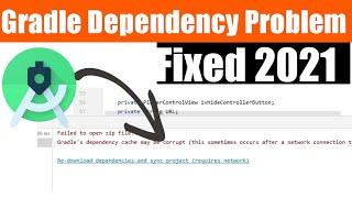 Gradle Dependency Cache may be Corrupt Android Studio  Gradle Dependency Problem Solved 2021