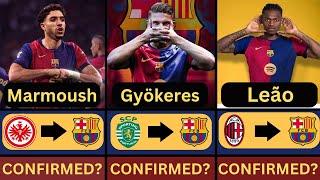 Barcelona all new latest transfer news 2024/25 ft Leão gyökeres marmoush and more... 