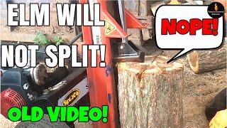 LOST FILE - EASY & IMPOSSIBLE ELM SPLITTING #FIREWOOD