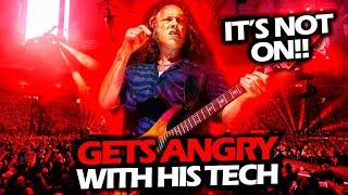 KIRK HAMMETT GETS ANGRY AT HIS TECH WHEN HIS GUITAR STOPS WORKING LIVE (2023) #METALLICA