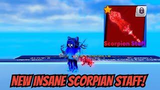 CRAZY SCORPION STAFF IN Roblox Blade Ball Full Showcase!Plus Giveaway Entries