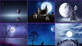 Wonderful moonlight night pictures.