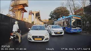 70mai A810 4K HDR DashCam | Raw Footage | Traffic Police Breaking Rules, Bangalore March 2025