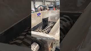 Industrial Plastic Sheet Shredding with Dual-Shaft Shredder | Waste Plastic Recycling Demo #shredder