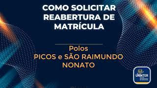 COMO SOLICITAR REABERTURA DE MATRÍCULA UNINTER