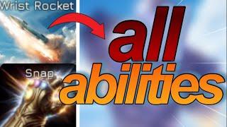 All abilities in Roblox war machines!!