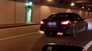 BMW M5 E60 V10 Supercharger 360km/h Autobahn & Tunnel SOUND