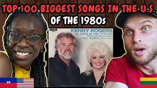 REACTION TO 100 Biggest Songs of the 1980s [US Billboard Decade End List] | FIRST TIME WATCHING