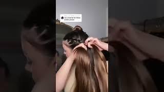 Going to bed braids tutorial #hairstyles #nightroutine