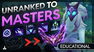 Educational UNRANKED to MASTERS on KINDRED GUIDE - How to Master Kindred in Every Elo