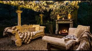 ENERGY HEALING AMBIENCE: Enjoying a rainstorm from the comfort of your cozy garden gazebo...