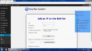 Official video demo for "Advanced Ban System" WordPress Plugin