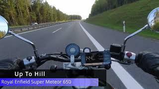 Royal Enfield Super Meteor  650 (2023), Top Speed (GPS), Autobahn