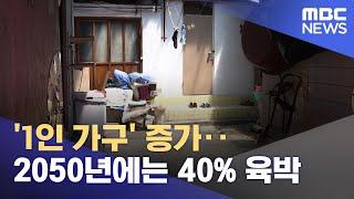 '1인 가구' 증가‥2050년에는 40% 육박 (2022.12.07/12MBC뉴스)