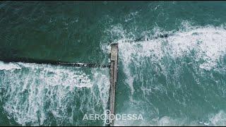 Январское черное море 2021 Одесса Аэросъёмка 4K