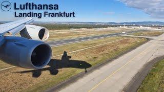 Lufthansa Boeing 747-8  Landing Frankfurt | ENGINE VIEW