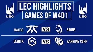 LEC Highlights ALL GAMES Week 4 Day 1 | LEC Spring 2025