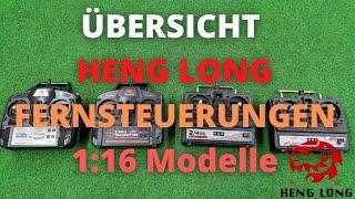 Übersicht Heng Long RC Panzer Fernsteuerungen 1:16 Modelle