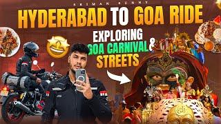 HYDERABAD TO GOA RIDE || EXPLORING GOA CARNIVAL || TELUGU MOTOVLOG || SRIMANSUNNY