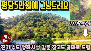 진짜 그냥 드리는 수준  전기 수도 화장실 시설 갖춘 창고 창고부지 포함 계곡물 흐르는 임야 평당5만원  양평 전철역 학교 가까운 위치 위치 좋은 전원주택 캠핑장 글램핑장 야영장땅