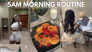 5AM MORNING ROUTINE (Silent Vlog): getting back on track, healthy habits