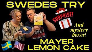 First time!! Swedes try Meyer Lemon Pound Cake and mystery boxes!