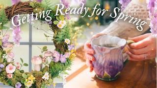 Getting Ready for Spring  DIY Fairy Garden Wreath, Mini Greenhouse Garden & Spring Bucket List