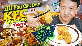 All You Can Eat KFC CHICKEN BUFFET in Tokyo Japan 5 HOUR WAIT! WORST Buffet Ever?!