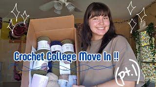 Crochet College Move In | crochet vlog