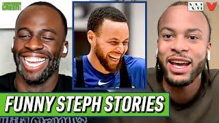 Draymond Green & Moses Moody tell HILARIOUS Steph Curry stories from Golden State Warriors practice