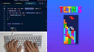 [ASMR Programming] Tetris Game - No Talking