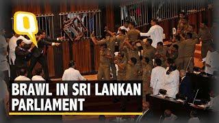 Sri Lankan Lawmakers Brawl in Parliament A Day After PM Rajapaksa Voted Out of Office | The Quint