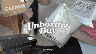 [SUB] new year unboxing day ^__^ cute winter outfits : comfy hoodie, scarf, coat and more!