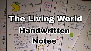 The Living World | Handwritten Notes | Class 11th | NEET | NCERT #neet2024 #neet #biology