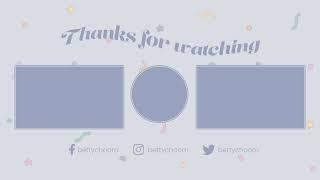 Pastel Customizable Minimalistic YouTube Outro Template for Beauty, Vlog, Makeup Active